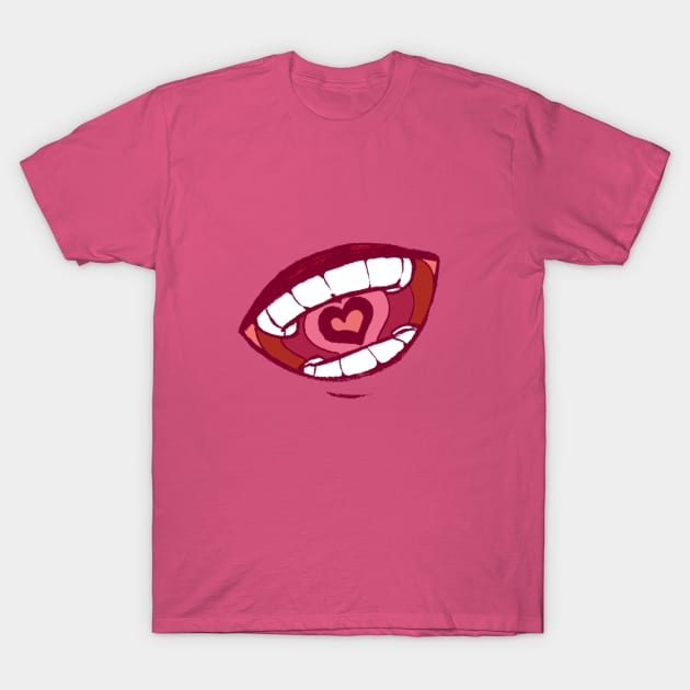 Loud Heart Smile T-Shirt by Croxovergoddess